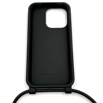 BOTTEGA VENETA ブラック iPhone13pro BOTTEGA VENETA iPhone 13 Pro 14 Pro Phone Case Intrecciato Rubber