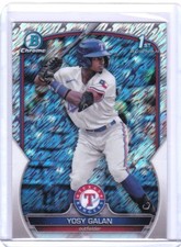 Yosy Galan SHIMMER REFRACTOR FIRST 2023 Bowman Chrome #BCP-221 Texas Rangers