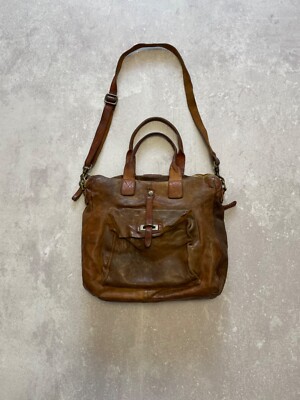 Campomaggi Teodorano Rare Vintage Leather Bag Brown HeavyWeight CrossBody