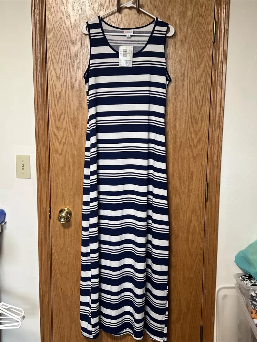 NEW LuLaRoe Extra Large Dani Long Tank Dress Multicolor Stripes