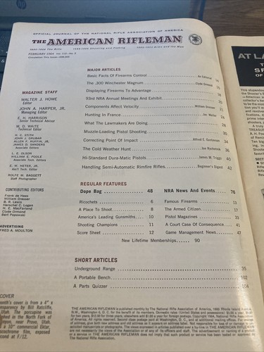 American Rifleman Magazine February 1964 - Imagen 2 de 5