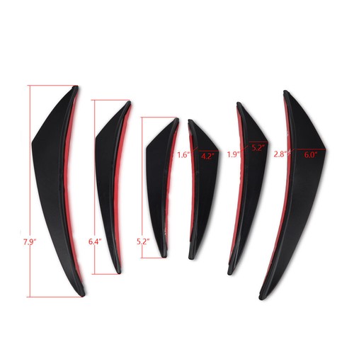 For Honda Civic Type-R Car Front Bumper Splitter Spoiler Body Decor Accessories - Picture 3 of 8