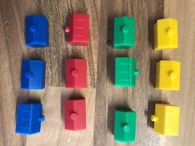 Monopoly Junior Ersatzteil jeweils 3 Häuser in 4 Farben