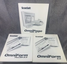 OmniPage Pro 14 Omniform Filler 5.0 Omniform 5.0 Lot Of 3 Manuals Only As Shown
