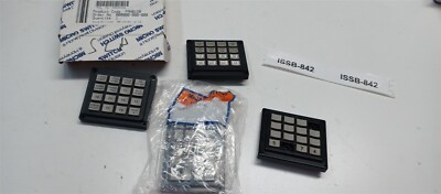 Lot of 4 Honeywell SLP Low Profile Pushbutton Panels and Spare Key Caps