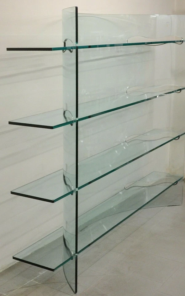 RIMADESIO Mobile Libreria in Vetro Cristallo con 4 Ripiani Mensole OFFERTA - Immagine 4 di 4