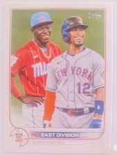 2022 Topps Series 1 Baseball #98 NL East Division Smiles (Chisholm/Lindor)
