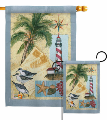 Lighthouse Letters Garden Flag Nautical Coastal Decorative Yard House Banner