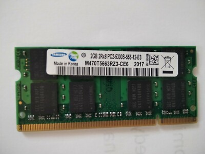 Samsung M378T5663EH3-CF7 (2GB, PC2-6400 (DDR2-800), DDR2 SDRAM, 800 MHz, DIMM...