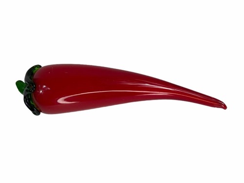 Lot of 3 Blown Art Glass Murano Style Red Apple, Green Apple, Red Carrot Decor - Picture 11 of 17