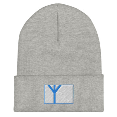 Heathen Finnish Flag Cuffed Beanie Asatru Pakana Hedniska Runic Viking