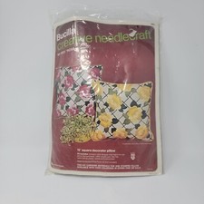 BUCILLA ROSE TRELLIS Crewel Embroidery Kit NEW IN PACKAGE Pillow Pink Roses NOS
