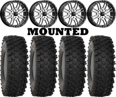 Kit 4 System 3 ATX470 Tires 32x10-14 on MSA M38 Brute Machined Wheels FXT