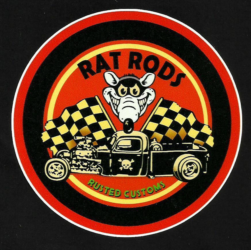 RAT Popular overseas RODS Fink New Free Shipping Sticker Decal Hot Panel Car Surfboard Surfing Rod