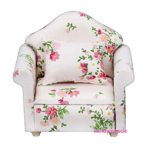 Maßstab 1:12 Puppenhaus Miniatur Victoria-Stuhl Sofa Möbelzubehör Mit Kissen - 第 22/60 張圖片