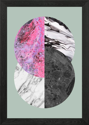 Collage A6 gerahmtes Wandbild Poster Leinwanddruck Bild
