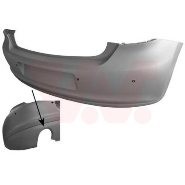 VAN Wezel StoßFäNger StoßStange Hinten FüR VW Polo 6R 6C 1.2 TSI 1.0 6R_ 1.4-image