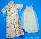 Vintage Barbie Doll #8690 Nightgown & Robe Excellent ~ 1970's
