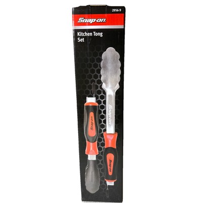 Snap On Tools Grilling Cooking Kitchen Locking Tong Set 2Pcs 9in