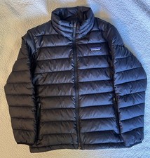 Patagonia Boys Down Sweater Jacket Black Size Kids S 7-8 Puffer EUC