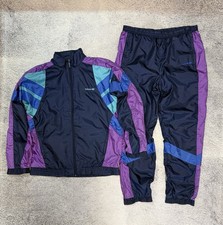 Vintage Adidas Tracksuit 90s Colorblock Nylon Trefoil Set Jacket Pants M L D6