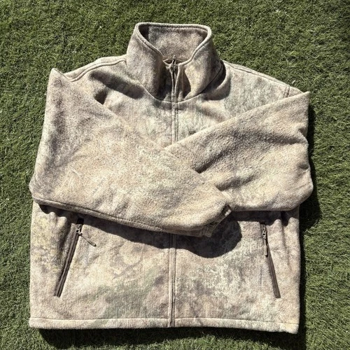Cabela's Outdoor Gear Men's 2XL Camo Fleece Jacket Full Zip Pockets video thumbnail