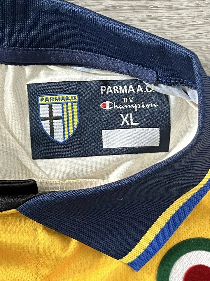 Size XL - 1999-2000 Parma Calcio Champion Home Jersey Vintage Retro - Image 3 of 4