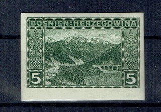 FP/BOSNIEN 32 UNGEZÄHNT Landschaftsbilder 1906
