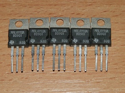 5 BD901 Silicon NPN Power Transistor 100V 8A 70W Darlington BD901 Texas Inst NEU