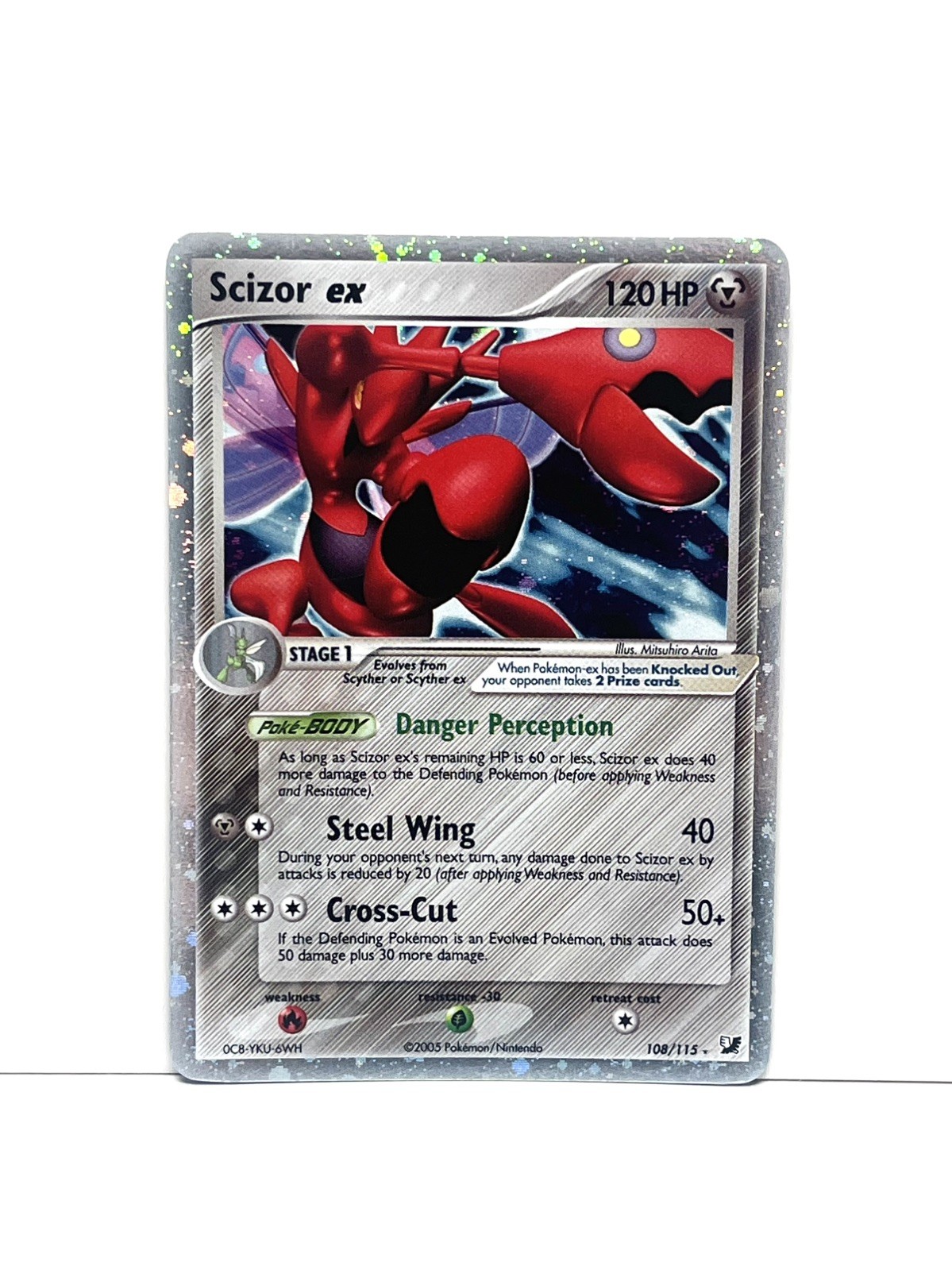 Pokémon TCG Scizor EX 108/115 2005 EX Unseen Forces Holo Rare Foil - LP