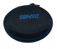 Senso headphone case with zipper black  blue headphones not included 3.5" READ