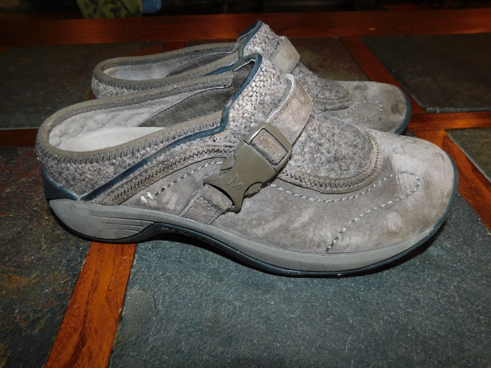 Scarpe comode Merrell Encore passo laterale passeggio mules slide pelle lana 36 6