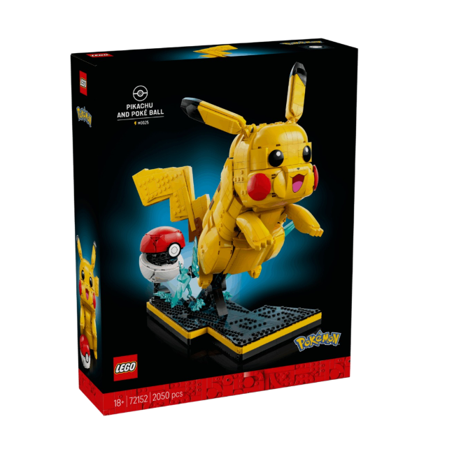 Lego Pokemon Pikachu And Poke Ball Unisex Toys 72152 100%Authentic