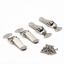 4 Pack Stainless Steel Spring Loaded Toggle Latch Catch Hasp for Cabinet Box