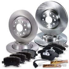 ATEC BREMSSCHEIBEN+BREMSBELÄGE BREMSKLÖTZE VORNE+HINTEN FÜR VW PASSAT 36 3C CC