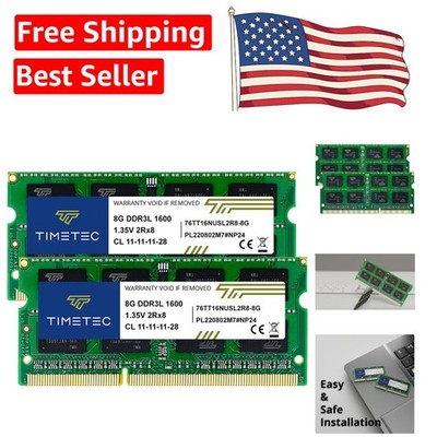 High-Performance 16GB 1600MHz Dual Rank DDR3L Laptop RAM - Lifetime