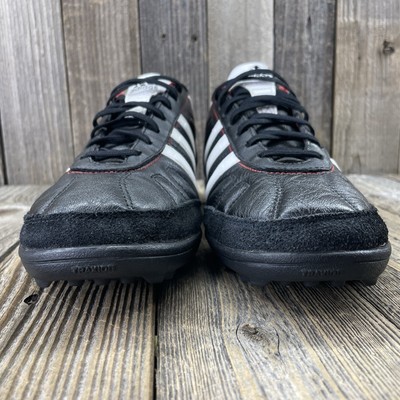 Y2K 2000 AdiNova Black Leather Athletic Sneakers indoor football shoes Adidas AdiNova IV TRX TF Turf 2011 Leather Football Soccer  main image 3