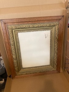 Antique Victorian 28x32 Oak with Gold Gesso 16x20 Picture Frame