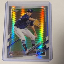 2021 Topps Chrome Prism Refractor Shane McClanahan #23 Tampa Bay Rays