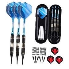 Soft tip Darts Set 18/20 Grams - Professional Darts Plastic Tip with 18g-BLUE
