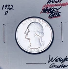 1932-D  GEM AU+++  KEY DATE!  U.S. WASHINGTON QUARTER.