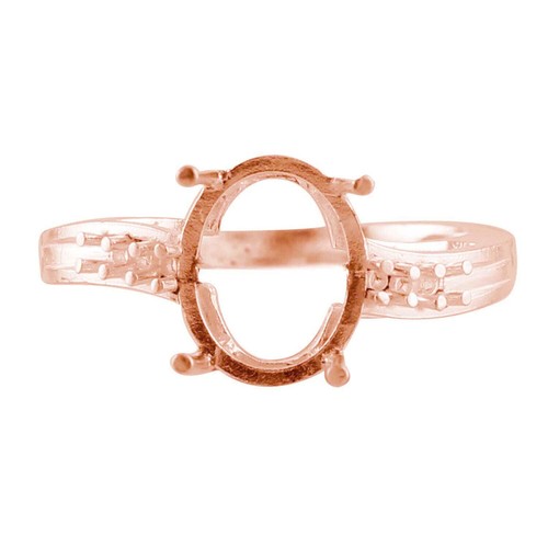 Semi Mount Oval Shape Solitaire witn Accents Women Ring 925 Sterling Silver