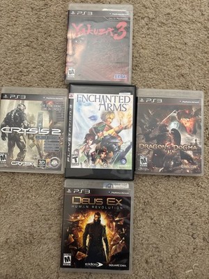 ps3 games bundle Deus Ex, Dragon's Dogma, Crysis 2, Enchanted Arms, Yakuza 4