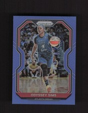 2021 Panini Prizm WNBA #80 Odyssey Sims Prizms Blue #/149