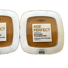 L’Oréal Age Perfect Creamy Powder Foundation Compact, 330 Golden Sun Sealed