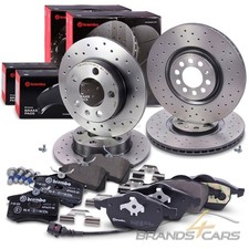 BREMBO XTRA BREMSSCHEIBEN +BELÄGE VORNE+HINTEN FÜR AUDI TT SEAT IBIZA VW GOLF