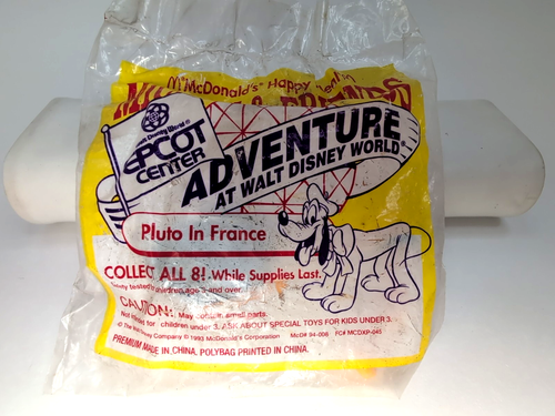 1993 Mickey & Friends Adventure Pluto in France Figure McDonalds Happy Meal Toy - Picture 9 of 9