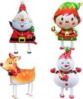 Xxl Weihnachtsdeko Ballon 4 StüCk Airwalker Folienballons Schneemann Rentier