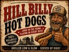 Hill Billy Hot Dogs Vintage Funny Metal Sign BBQ Grill Man Cave 12x8 Wall Decor