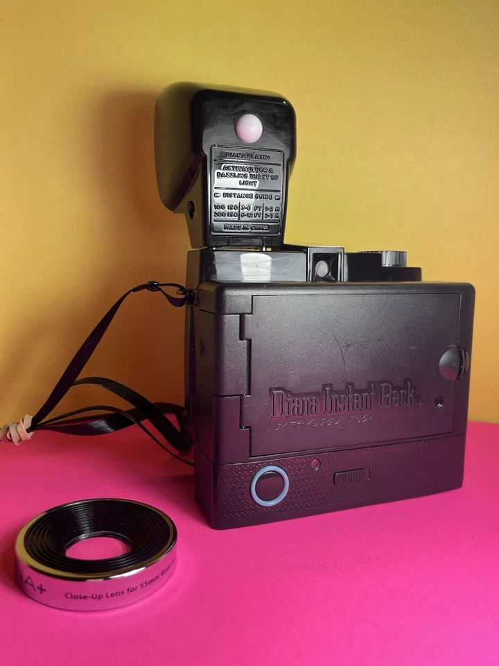 Diana F+ Instax Mini Black edition W/ Wide Angle & Close Up Lens TESTED WORKS - Image 2 of 4